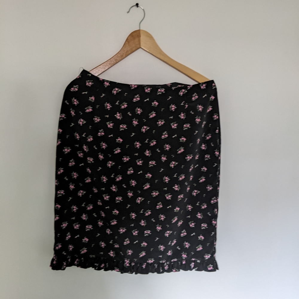 Vintage floral midi skirt
